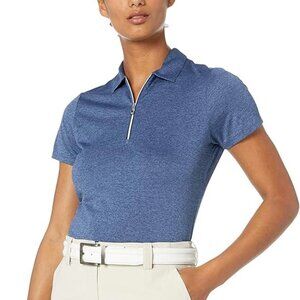 BNWT Women's Callaway Short Sleeve Blue Heather Polo Golf Shirt Size M